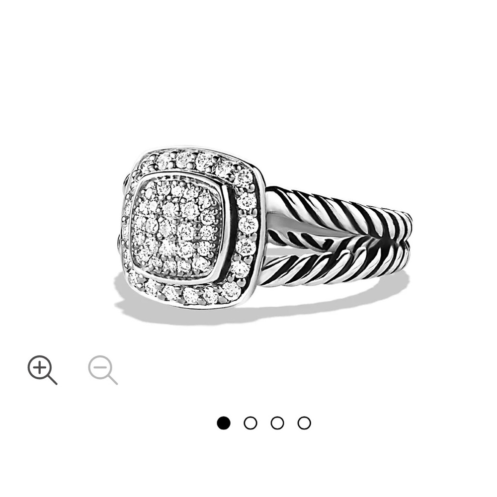 David Yurman Albion Petite Ring w/ Pave Diamonds